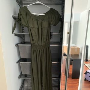 Derek Heart olive green short sleeve jumpsuit